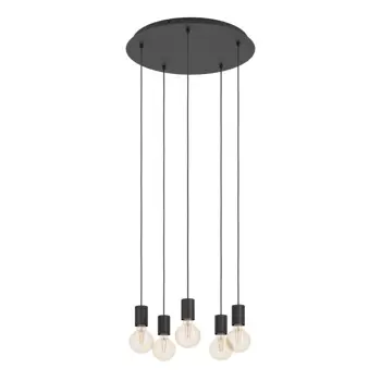 VISILICA 5xE27 PROM 500, CRNA HUEBRO