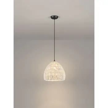 WABI RUČNO RAĐENA VISILICA BIJELA/CRNA E27 1X12W IP20