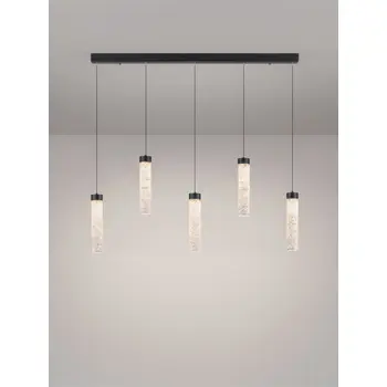 ZELON LED VISILICA MAT CRNA/STAKLO 20W IP20 3000K TRIAK PRIGUŠLJIVA