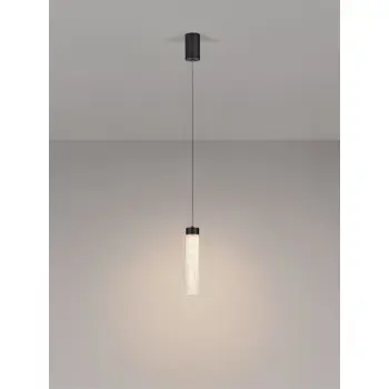 ZELON LED VISILICA MAT CRNA/STAKLO 6W IP20 3000K TRIAK PRIGUŠLJIVA