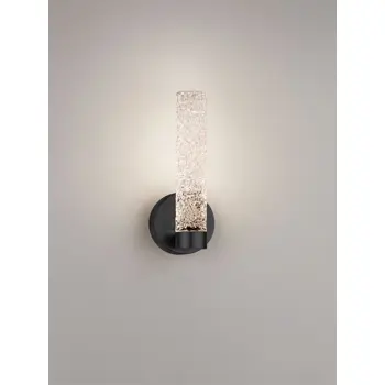 ZELON ZIDNA LED SVJETILJKA MAT CRNA/STAKLO 6W IP20 3000K TRIAK PRIGUŠLJIVA