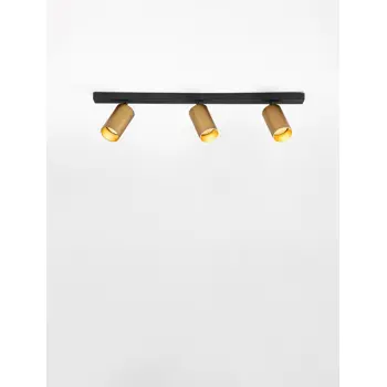 ZELOS STROPNI REFLEKTOR 3X10W GU10 IP20 CRNA/ZLATNA