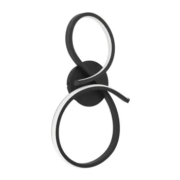 ZIDNA LAMPA 1xLED 11,4W, CRNO/BIJELA SERPINS