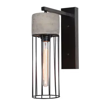 ZIDNA LAMPA E27 MAX 40W CONCRETE METAL BLACK