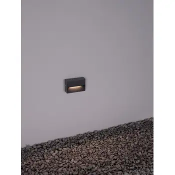 ZIDNA SVJETILJKA LED 1.5W 34lm 3000K IP54 ANTRACIT