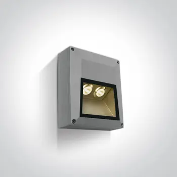 ZIDNA SVJETILJKA LED 2x1W/220V IP54 SIVA