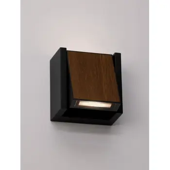 KIOO ZIDNA SVJETILJKA LED 10W 775Lm IP65 3000K CRNA/DRVO