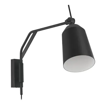 ZIDNA LAMPA 1xE27 CRNO/BIJELA LORETO