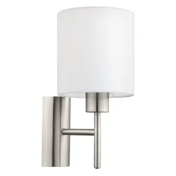 ZIDNA LAMPA 1xE27 NIKL-MAT/BIJELA PASTERI