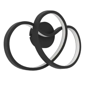 ZIDNA LAMPA 1xLED 12W, D-365, DIMABILNA, CRNO/BIJELA GIANELLA