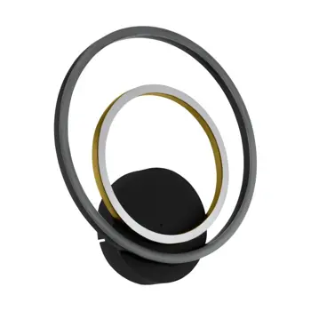 ZIDNA LAMPA 2xLED 20,4W, 1700lm, P-325, CRNA/ZLATNA LANACERA