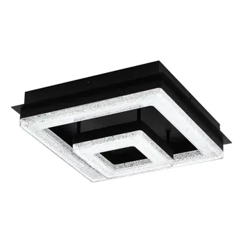 STROPNA LAMPA 2xLED 12W, 1250lm, CRNA/ČELIK/KRISTAL FRADELO 1