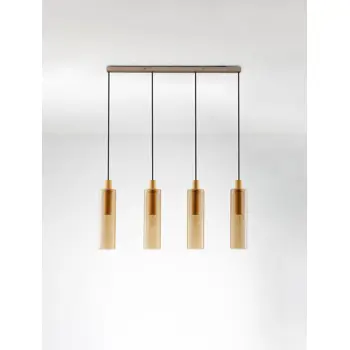 ZOELLA VISILICA E27 3X12W IP20 JANTARNO STAKLO