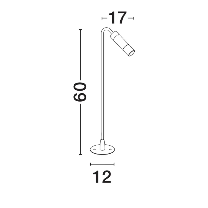 AETHER STAJAĆA LAMPA LED 3000K 71lm IP65 CRNA