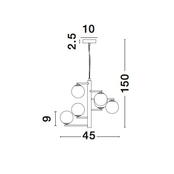 AGRIGENTO VISILICA G9 /IP20/MESING & BIJELA