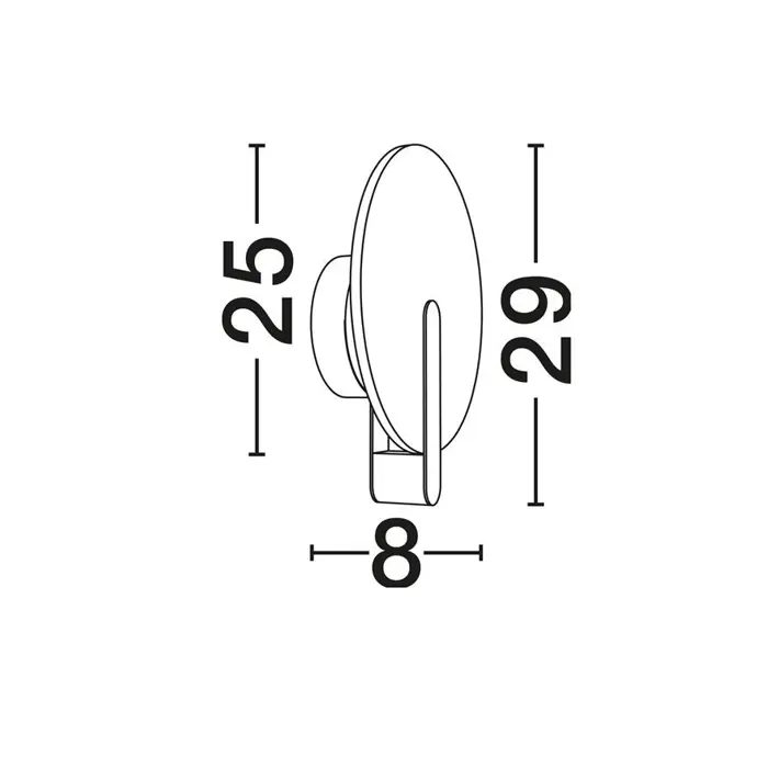 AIDER ZIDNA LED LAMPA CRNA/BIJELA 6W 3000K