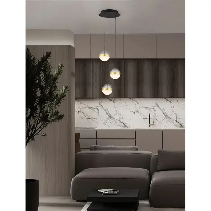 ALAZ LED LUSTER 3X CRNA/ZLATNA 27W 3000K IP20 TRIAC DIMABILNA