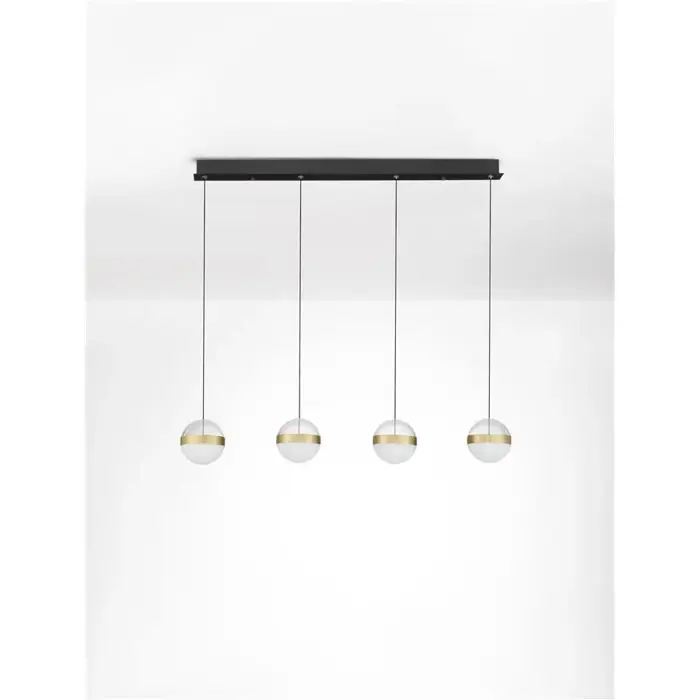 ALAZ LED LUSTER 4X CRNA/ZLATNA 26W 3000K IP20 TRIAC DIMABILNA