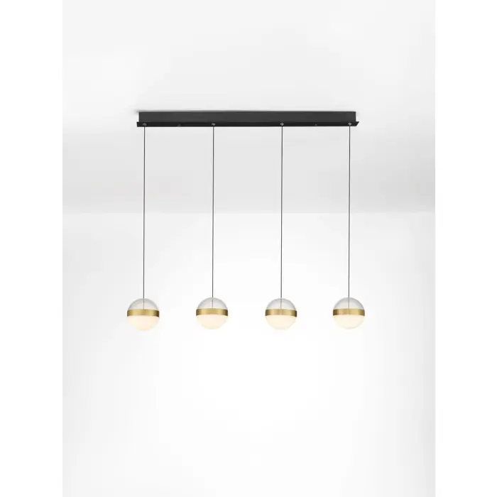 ALAZ LED LUSTER 4X CRNA/ZLATNA 26W 3000K IP20 TRIAC DIMABILNA