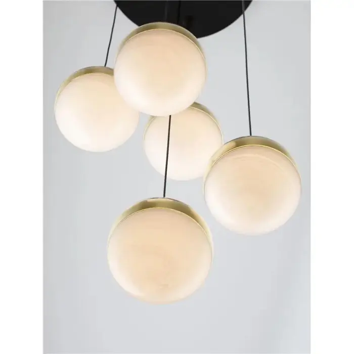 ALAZ LED LUSTER 5X CRNA/ZLATNA 45W 3000K IP20 TRIAC DIMABILNA