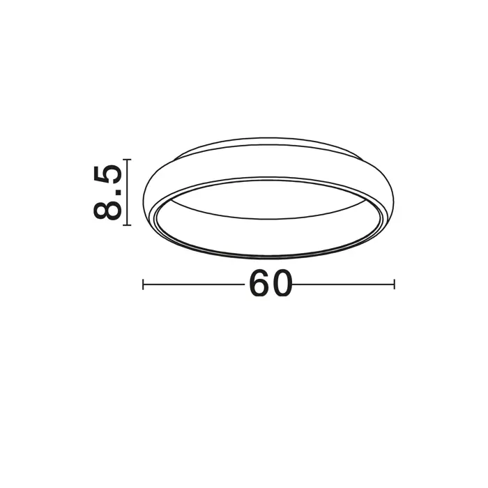 ALBI PLAFONSKA SVJETILJKA LED 50W/3000K/2876lm/DIMM/IP20/SIVA