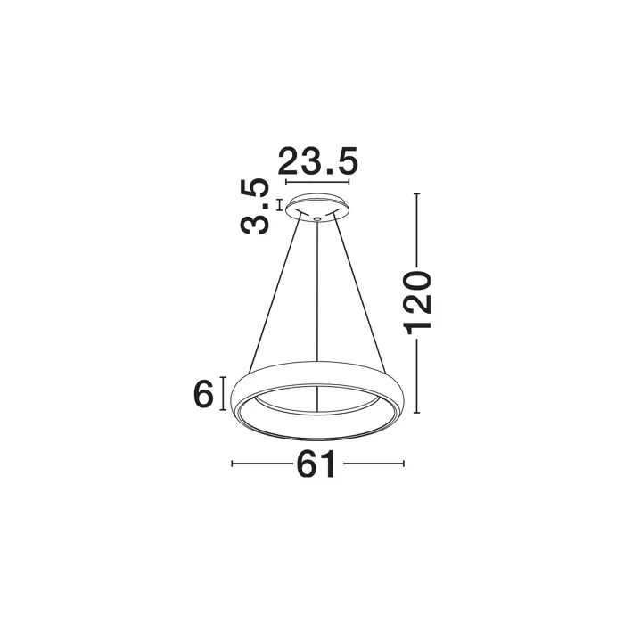 ALBI VISILICA LED 52W/3000K/2685lm/DIMM/IP20/BIJELA