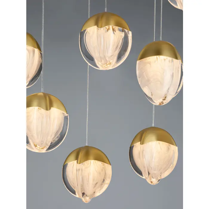 ALICIA LED LUSTER 12X ZLATNA 60W IP20 3000K TRIAC DIMABILNA