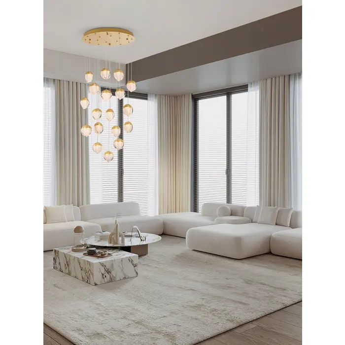 ALICIA LED LUSTER 18X ZLATNA 90W IP20 3000K TRIAC DIMABILNA