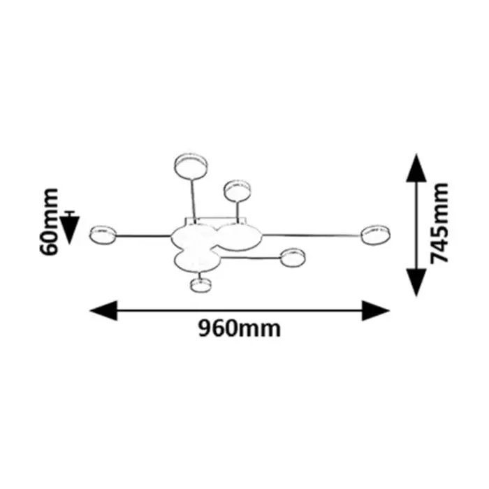 Amadeo PLAFONSKA SVJETILJKA LED 21W/PJENUšAVO ZLATO/IP20/2500lm