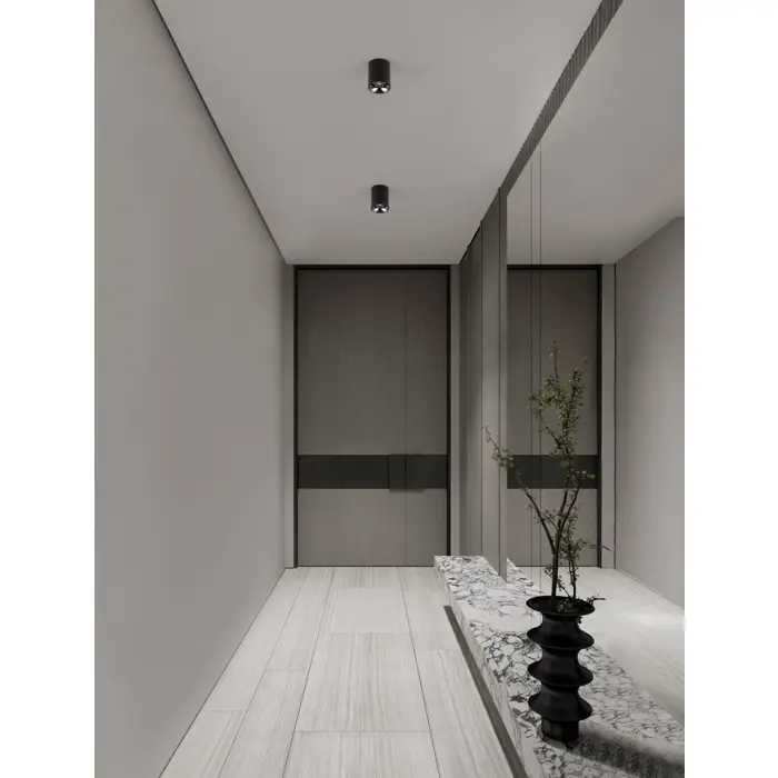 ANETO STROPNI REFLEKTOR CRNI LED 10W 600lm 3000K IP20