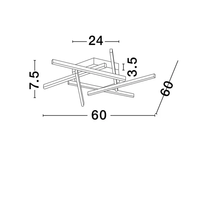 ANTAMA STROPNA LED LAMPA /3200K/43W/1611Lm/CRNA
- ZLATNA