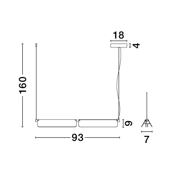 APNEA VISILICA LED/3000K/20W/2479Lm/CRNA & ZLATNA