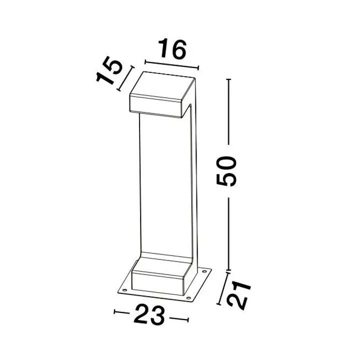 ARAN VANJSKA STAJAĆA SVJETILJKA LED 8W/3000K/380lm/IP65/SIVA