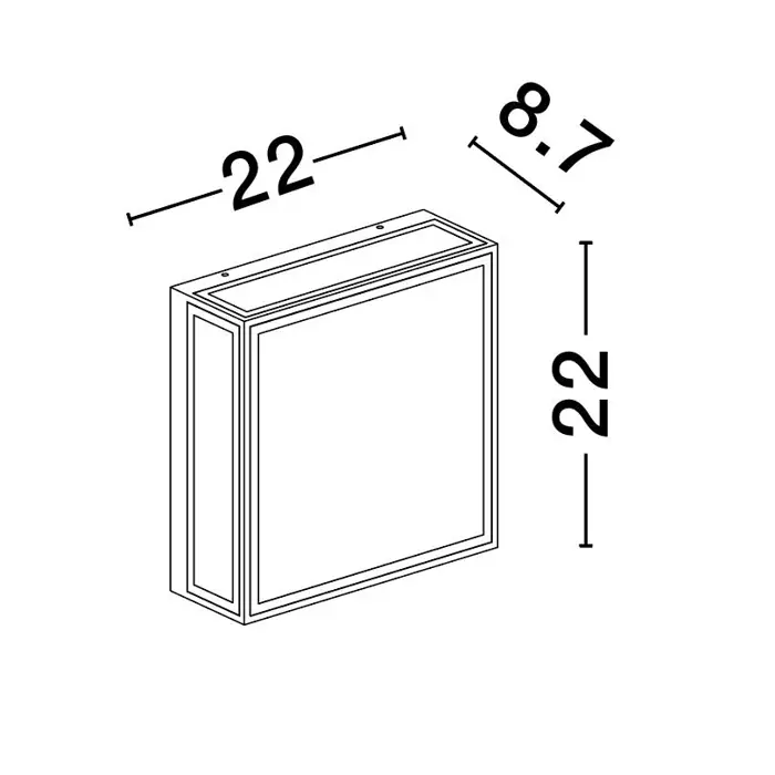 ASTRAL ZIDNA LAMPA LED 3000K 374lm IP65 CRNA