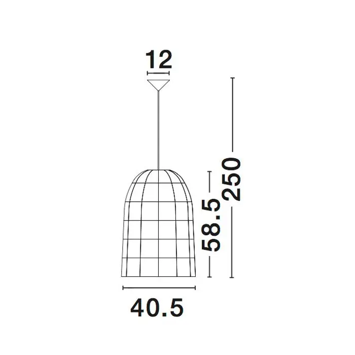 AURORA VISILICA E27 /IP20/BIJELA