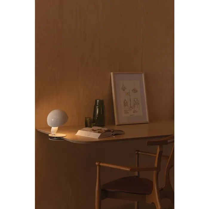 BELA STOLNA SVJETILJKA S KVAČICOM 1XE27 BIJELA