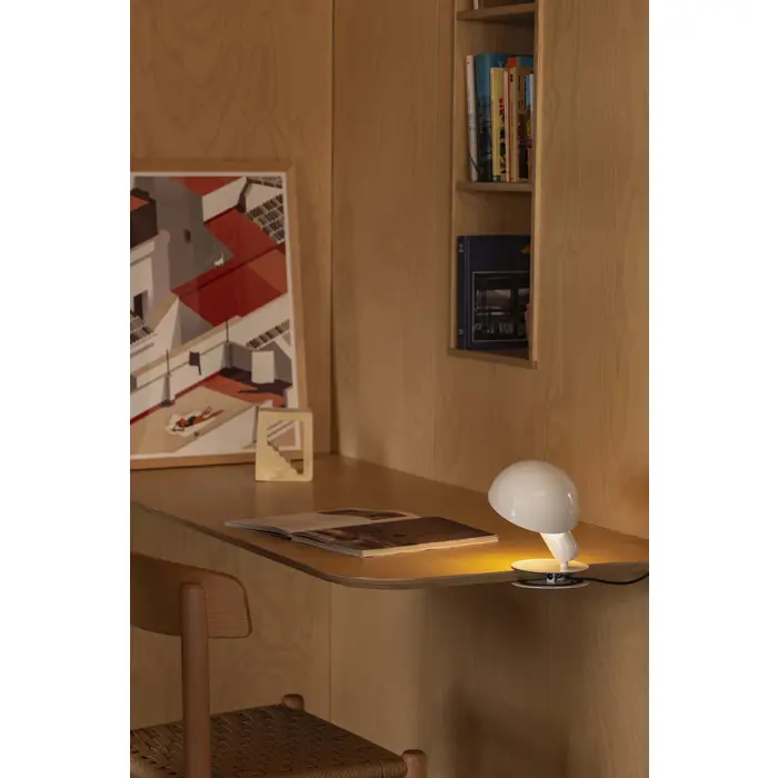 BELA STOLNA SVJETILJKA S KVAČICOM 1XE27 BIJELA