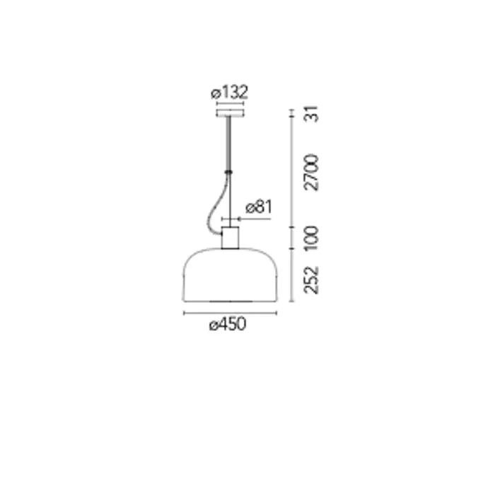 BELLHOP GLASS S2 VISILICA E27 30W IP20