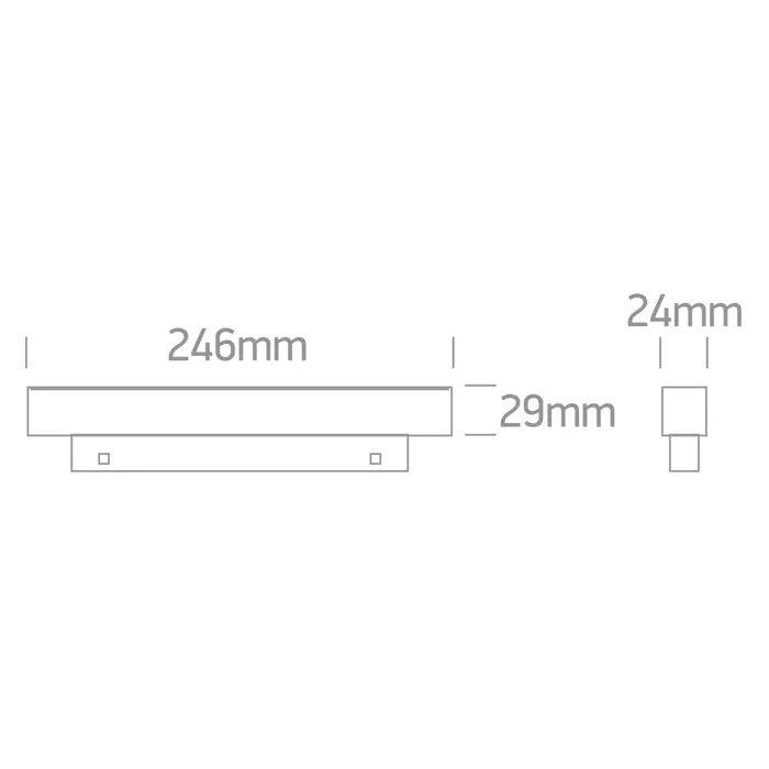 BIJELA LINEARNA REFLEKTORSKA SVJETILJKA ZA MAGENTSKU ŠINU 12W CCT 48V MINI/MIDI
