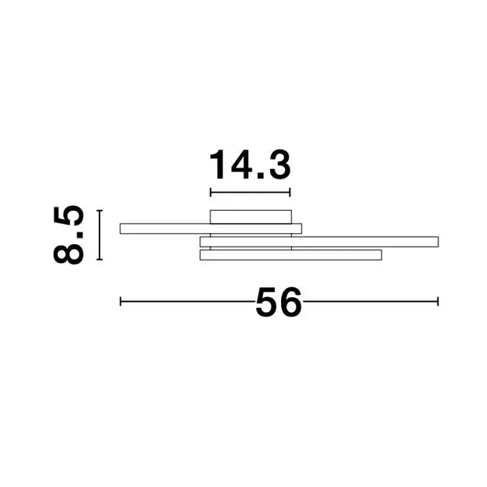 BILBAO PLAFONSKA SVJETILJKA LED 42W/3000K/2650lm/IP20/ZLATNA