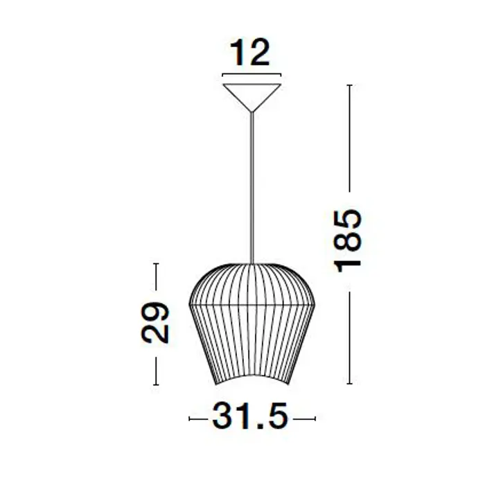 BREDO VISILICA E27 /IP20/CRNA