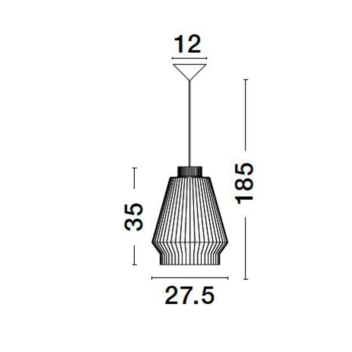 BREDO VISILICA E27 /IP20/CRNA