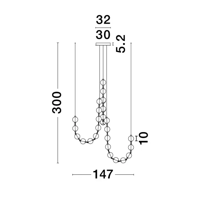 BRILLANTE VISILICA LED 134W/3200K/8530lm/DIMM/IP20/KROM