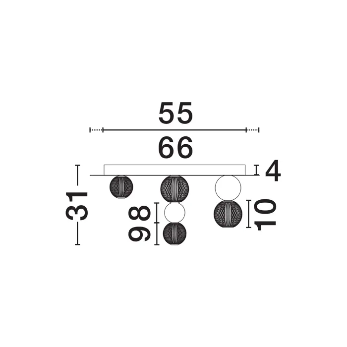 BRILLE PLAFONSKA SVJETILJKA LED 39W/3200K/2350lm/DIMM/IP20/ZLATNA