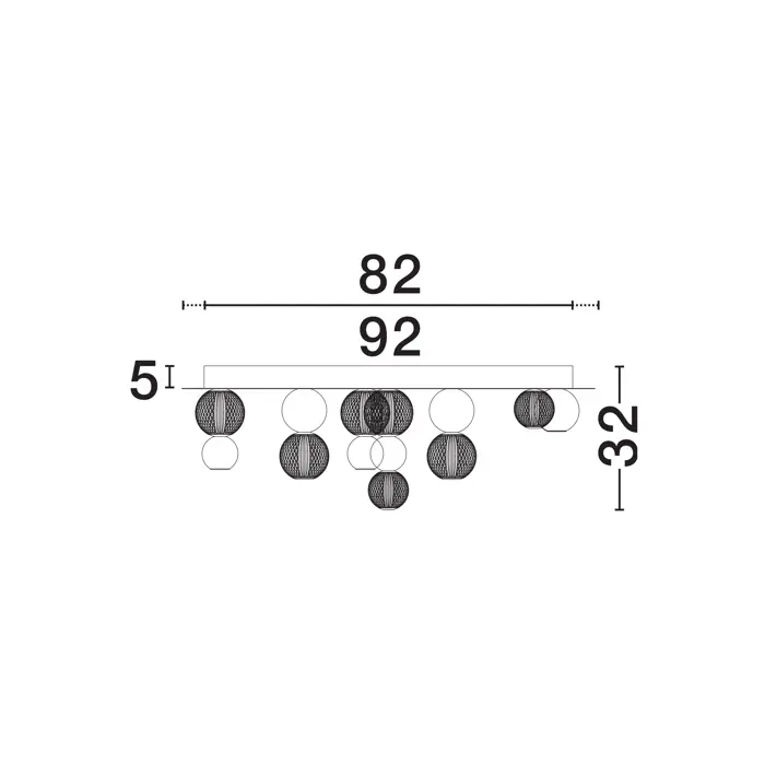 BRILLE PLAFONSKA SVJETILJKA LED 90W/3200K/5171lm/DIMM/IP20/ZLATNA