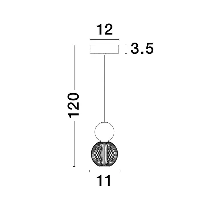 BRILLE VISILICA LED 7W/3200K/344,54lm/IP20/ZLATNA