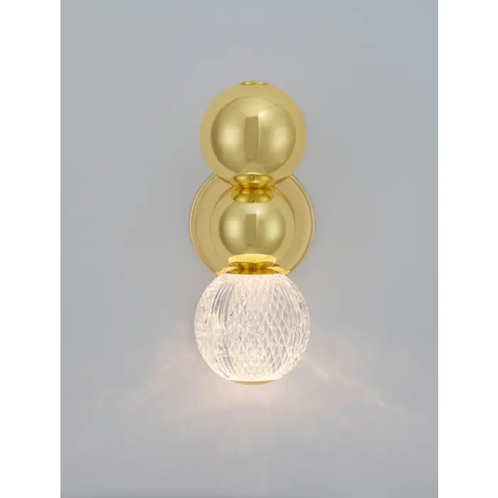 BRILLE ZIDNA LAMPA LED 4W/3200K/205lm/IP20/ZLATNA