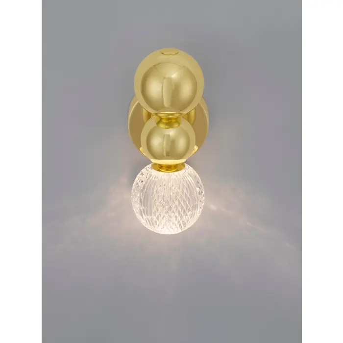 BRILLE ZIDNA LAMPA LED 4W/3200K/205lm/IP20/ZLATNA