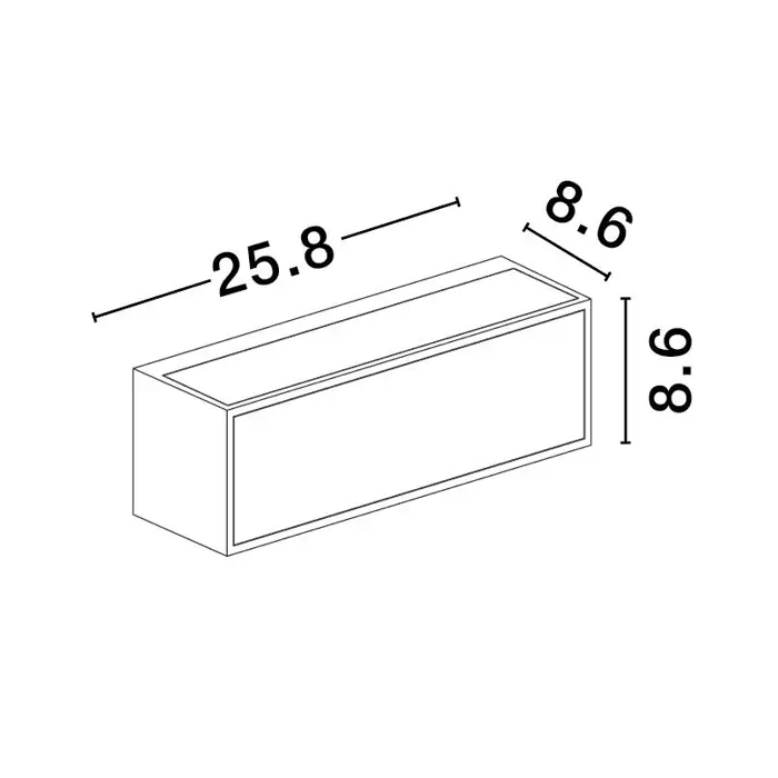 BROWN ZIDNA LAMPA LED 3000K 83lm IP65 RUST