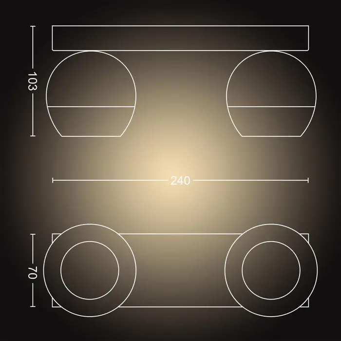 Buckram PHILIPS HUE REFLEKTOR 2x5W 230V BIJELI